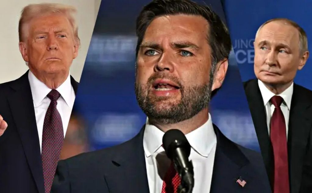 Займається агресивною дипломатією — Венс відповів, навіщо Трамп регулярно розмовляє з Путіним Дональд Трамп, Джей Ді Венс і Володимир Путін.