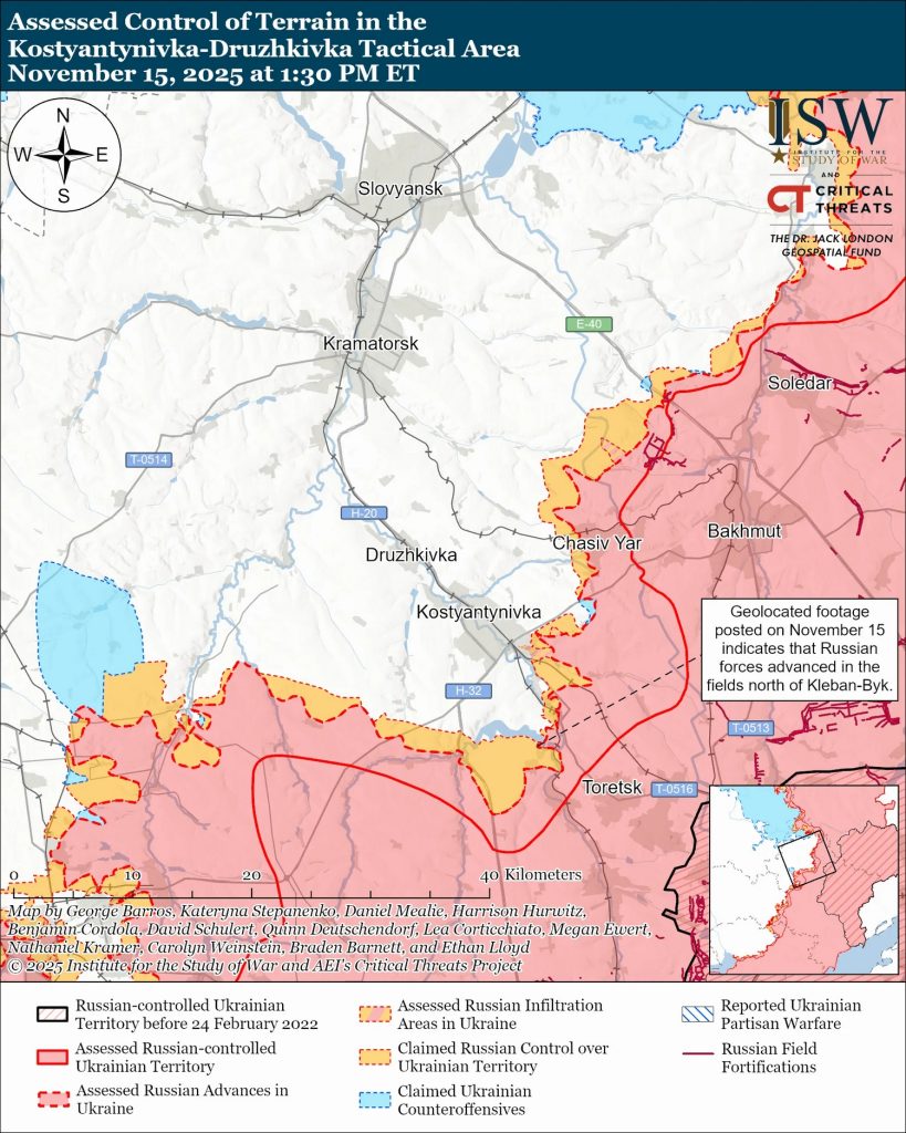 Карта боїв.