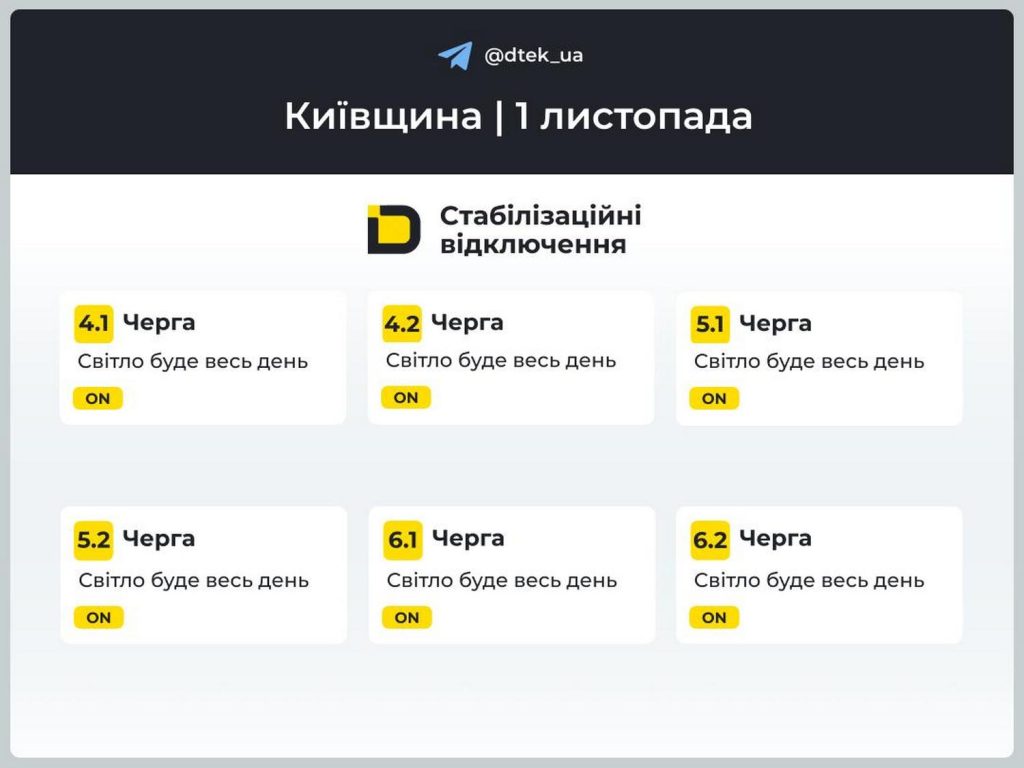 Відключення світла.