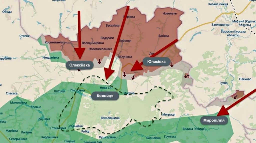 Карта бойових дій.