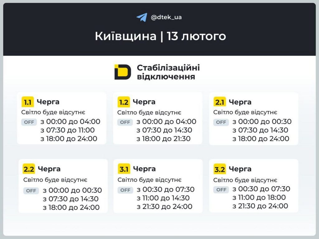 Відключення світла.