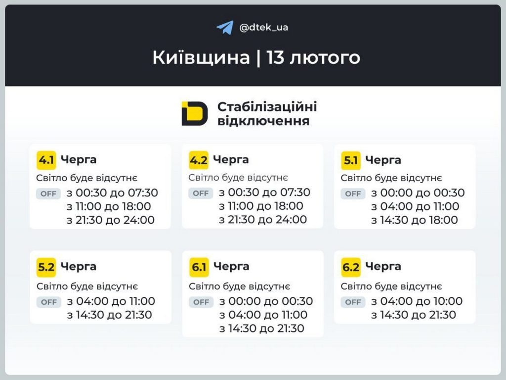 Відключення світла.