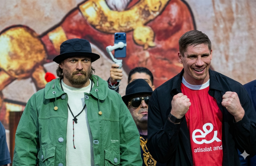 Олександр Усик і Ріко Верховен.