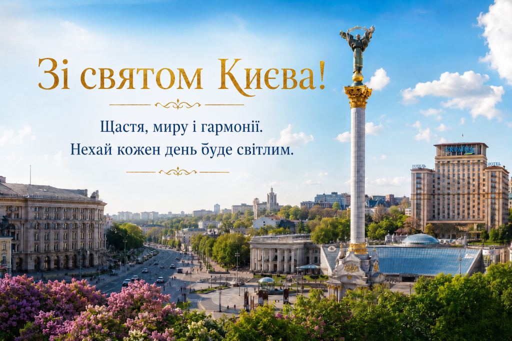 День Києва 2026: добірка гарних текстових привітань, SMS, картинок і листівок до свята