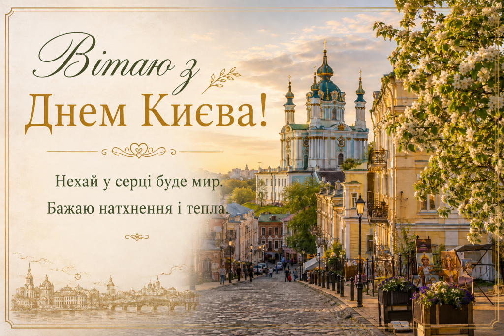 День Києва 2026: добірка гарних текстових привітань, SMS, картинок і листівок до свята