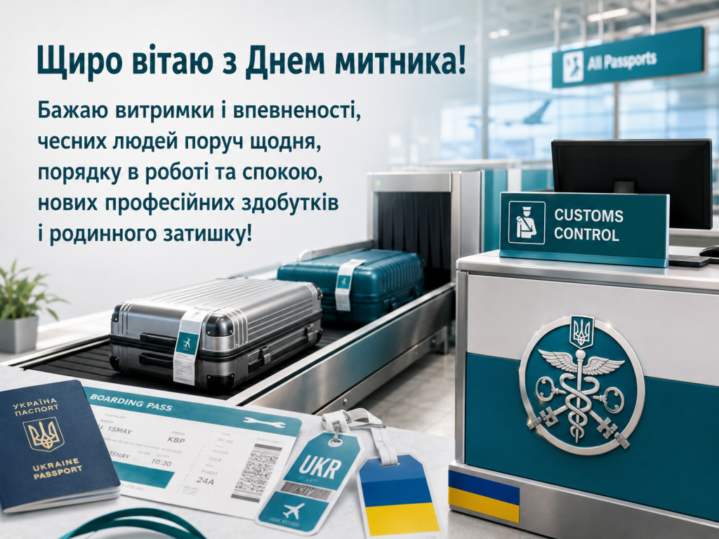 Привітання до Дня митної служби України 2026: віршах, проза, святкові листівки, SMS