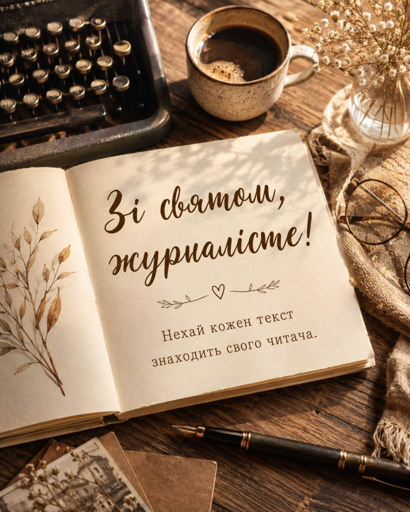 Привітання до Дня журналіста 2026 в Україні: вірші, короткі SMS, проза та святкові листівки
