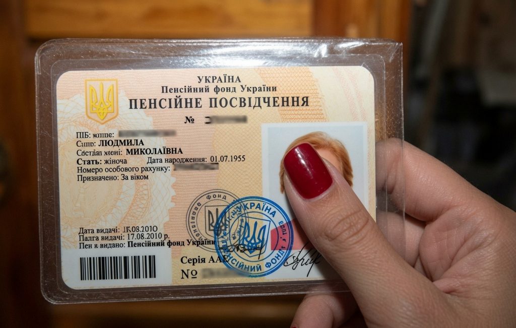 Пенсійне посвідчення.