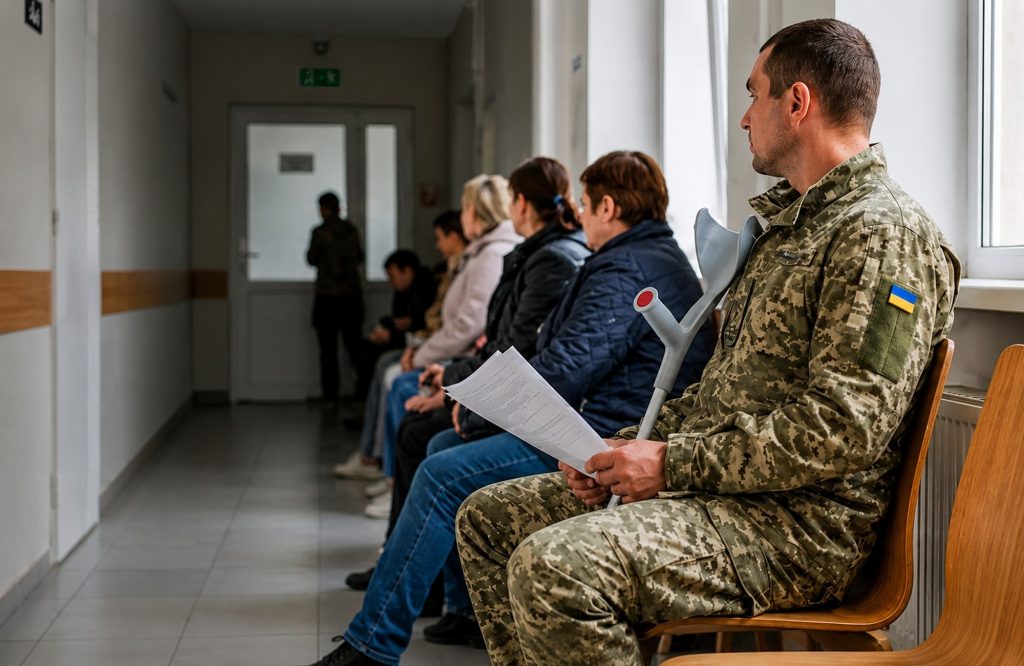 Військовий у лікарні.